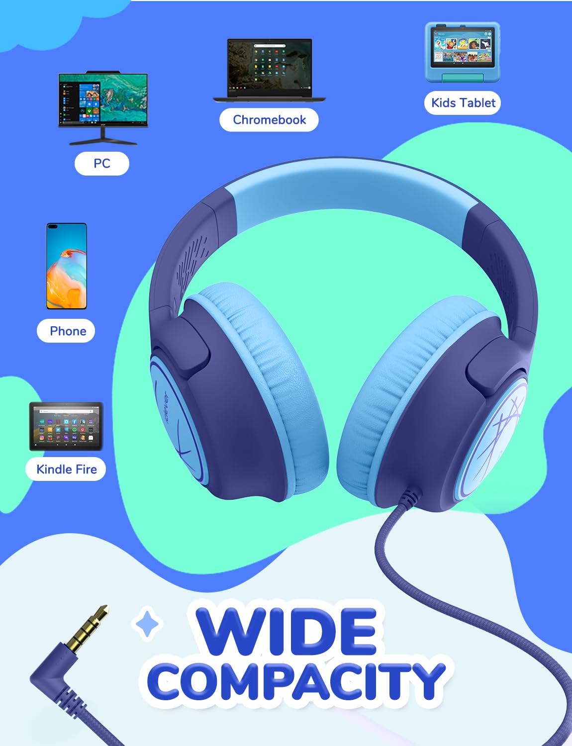 Foto 7 | Auriculares Iclever Kids Hs26 Con Cable, 85 Dba, Volumen Seguro Con Micrófono - Venta Internacional.