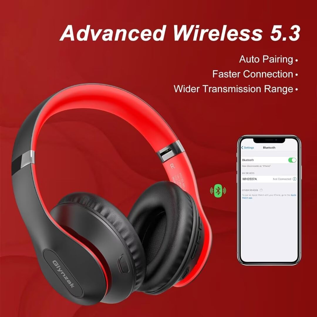 Foto 5 pulgar | Auriculares Inalámbricos Bluetooth Glynzak Over Ear 65h Playtime - Venta Internacional.