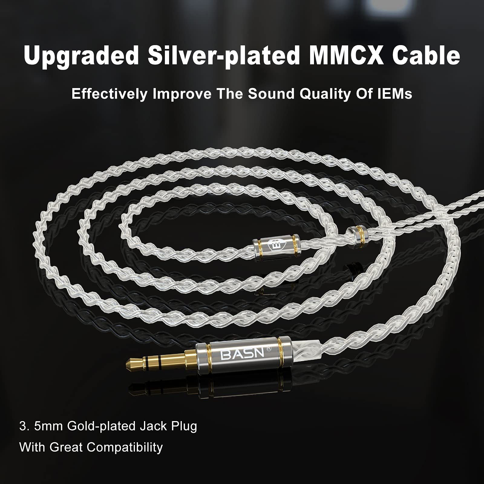 Foto 6 pulgar | Monitores Intraurales Basn Mmcx Con Triple Controlador, Graves Intensos, Blancos - Venta Internacional.