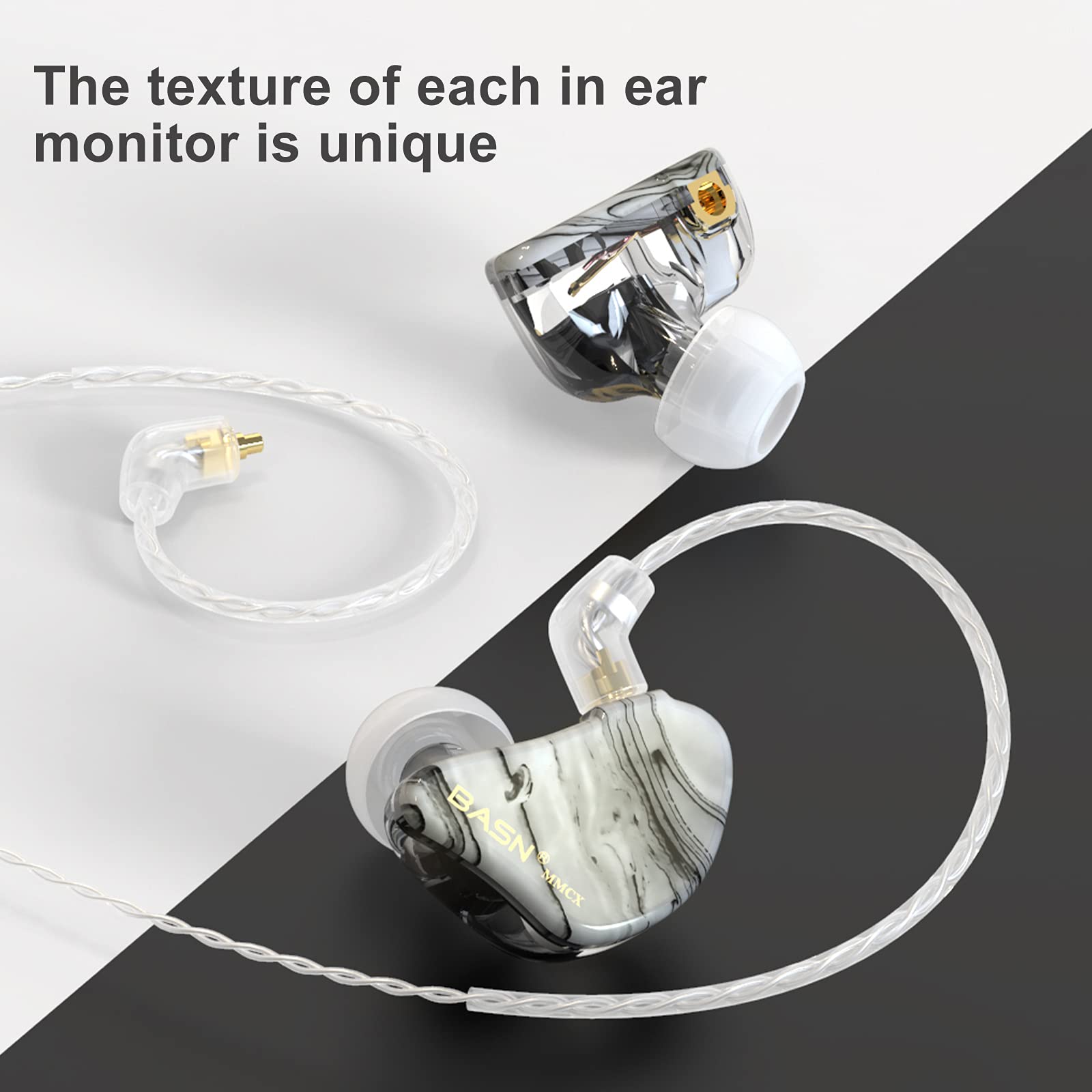 Foto 7 pulgar | Monitores Intraurales Basn Mmcx Con Triple Controlador, Graves Intensos, Blancos - Venta Internacional.