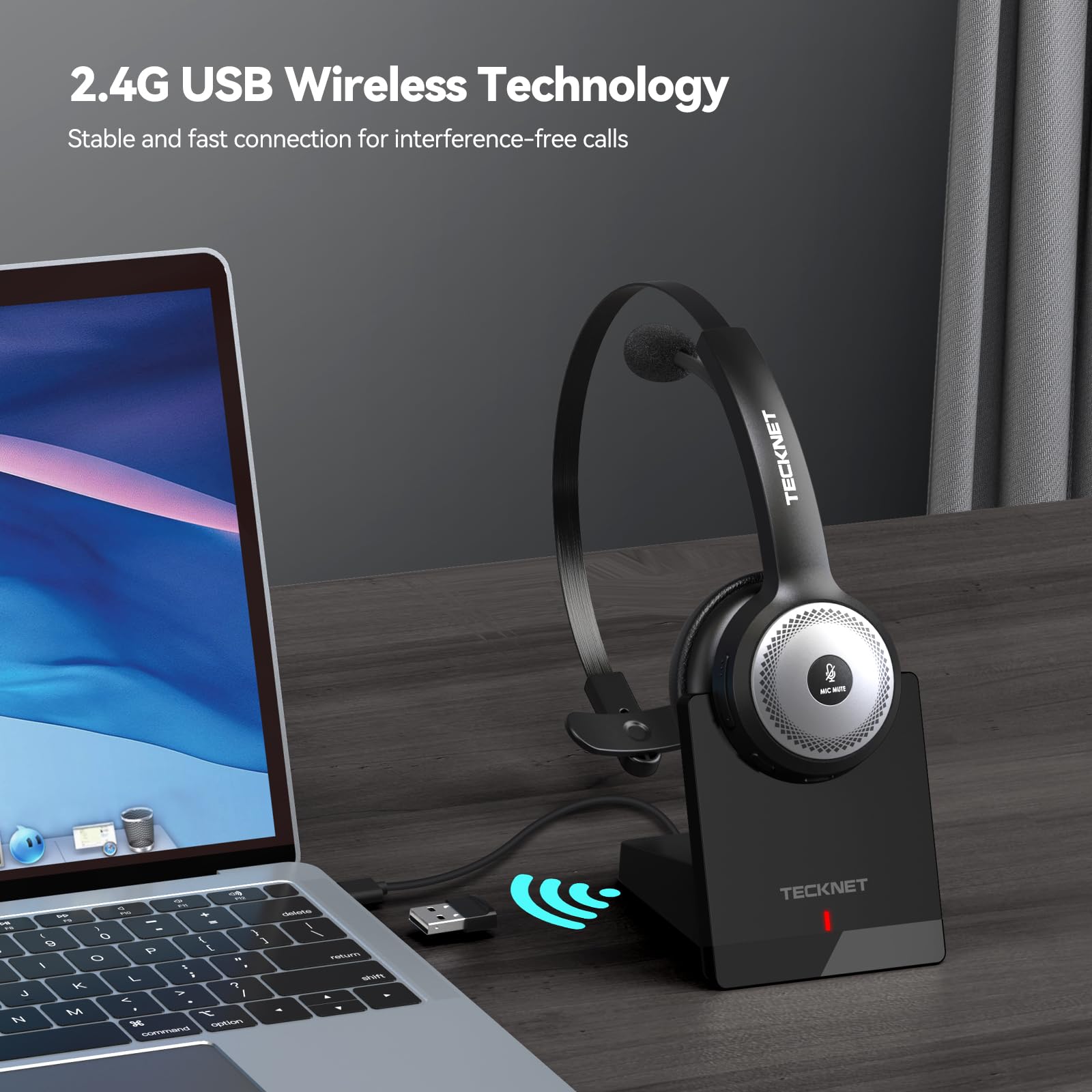 Foto 5 pulgar | Auriculares Inalámbricos Tecknet Bluetooth 5.2 Con Micrófono Durante 40 Horas - Venta Internacional.