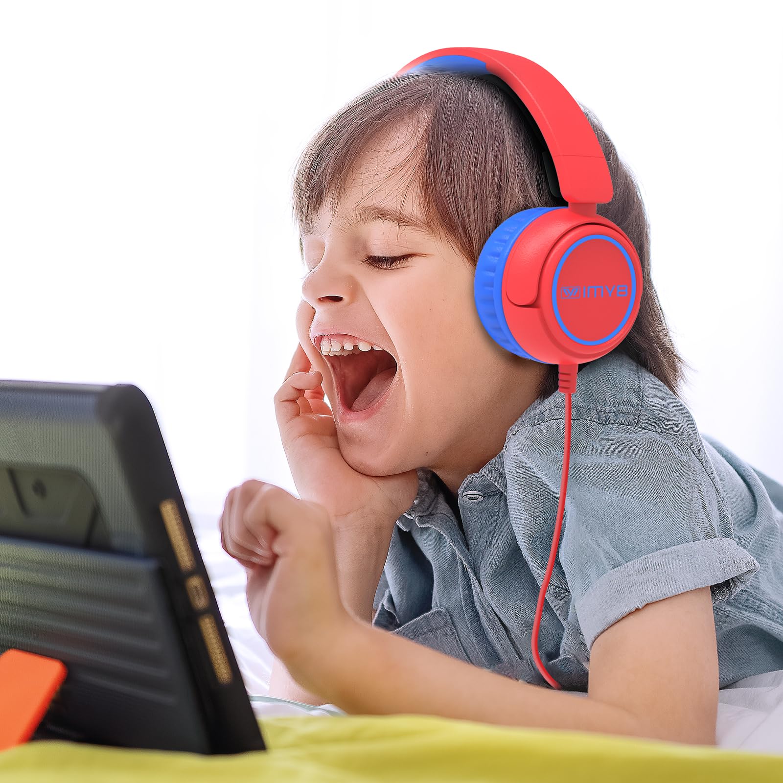 Foto 3 pulgar | Auriculares Imyb Kids Con Cable, Plegables, Estéreo, Rojos - Venta Internacional.