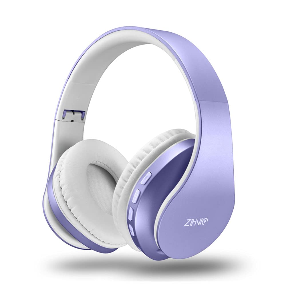 Auriculares Bluetooth Zihnic Para Colocar Sobre Las Orejas, Plegables, Inalámbricos, Morados - Venta Internacional.