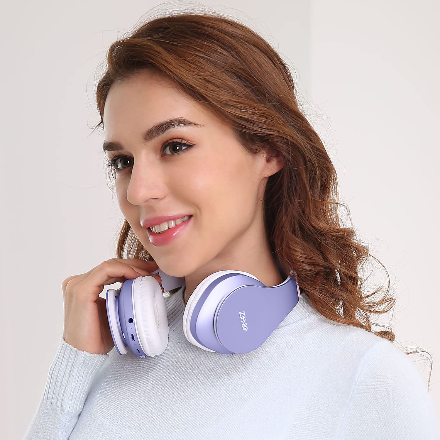 Foto 6 pulgar | Auriculares Bluetooth Zihnic Para Colocar Sobre Las Orejas, Plegables, Inalámbricos, Morados - Venta Internacional.