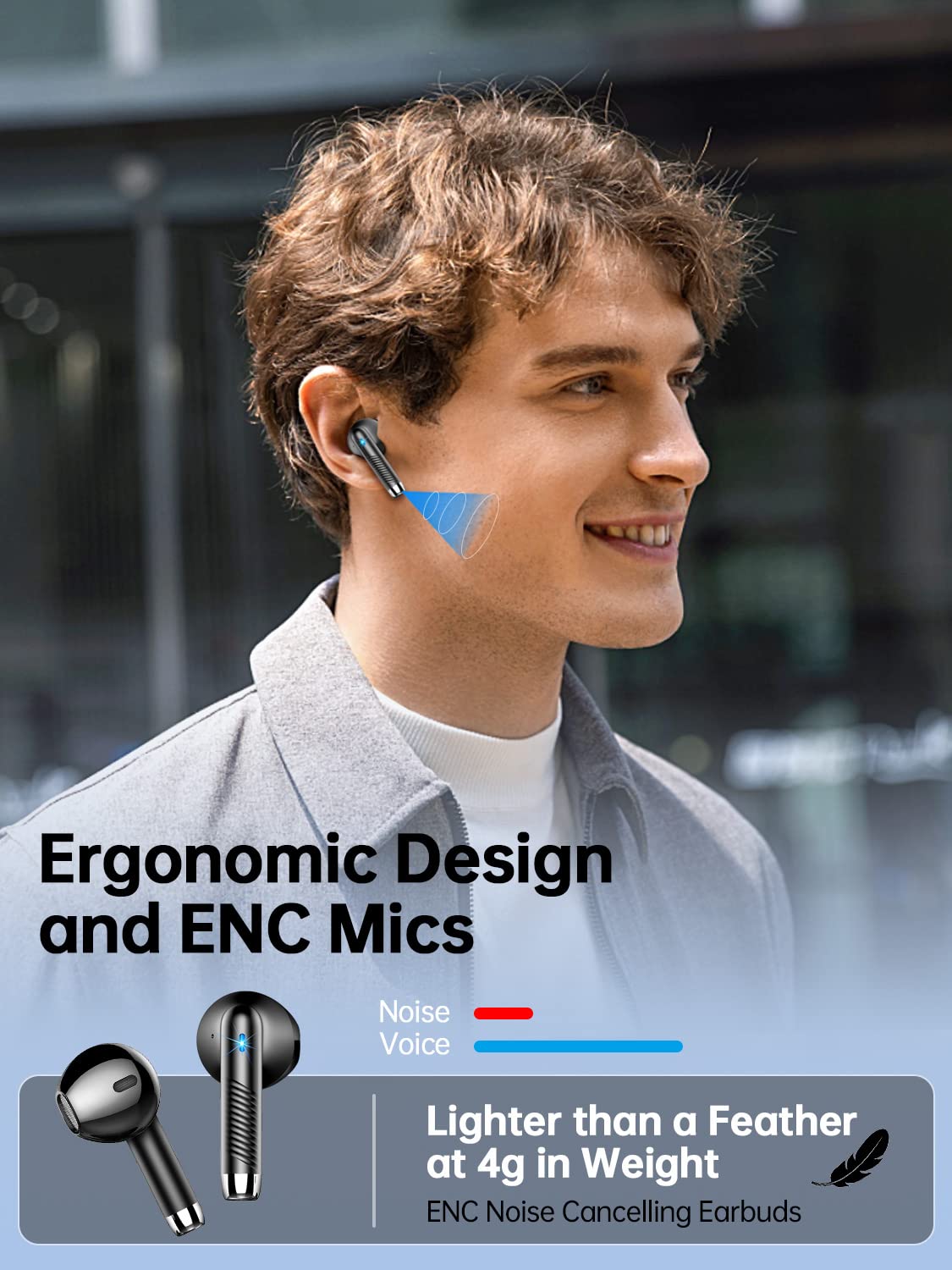 Foto 5 | Auriculares Inalámbricos Bluetooth 5.3, 40 Horas De Reproducción, Ip7, Impermeables - Venta Internacional.