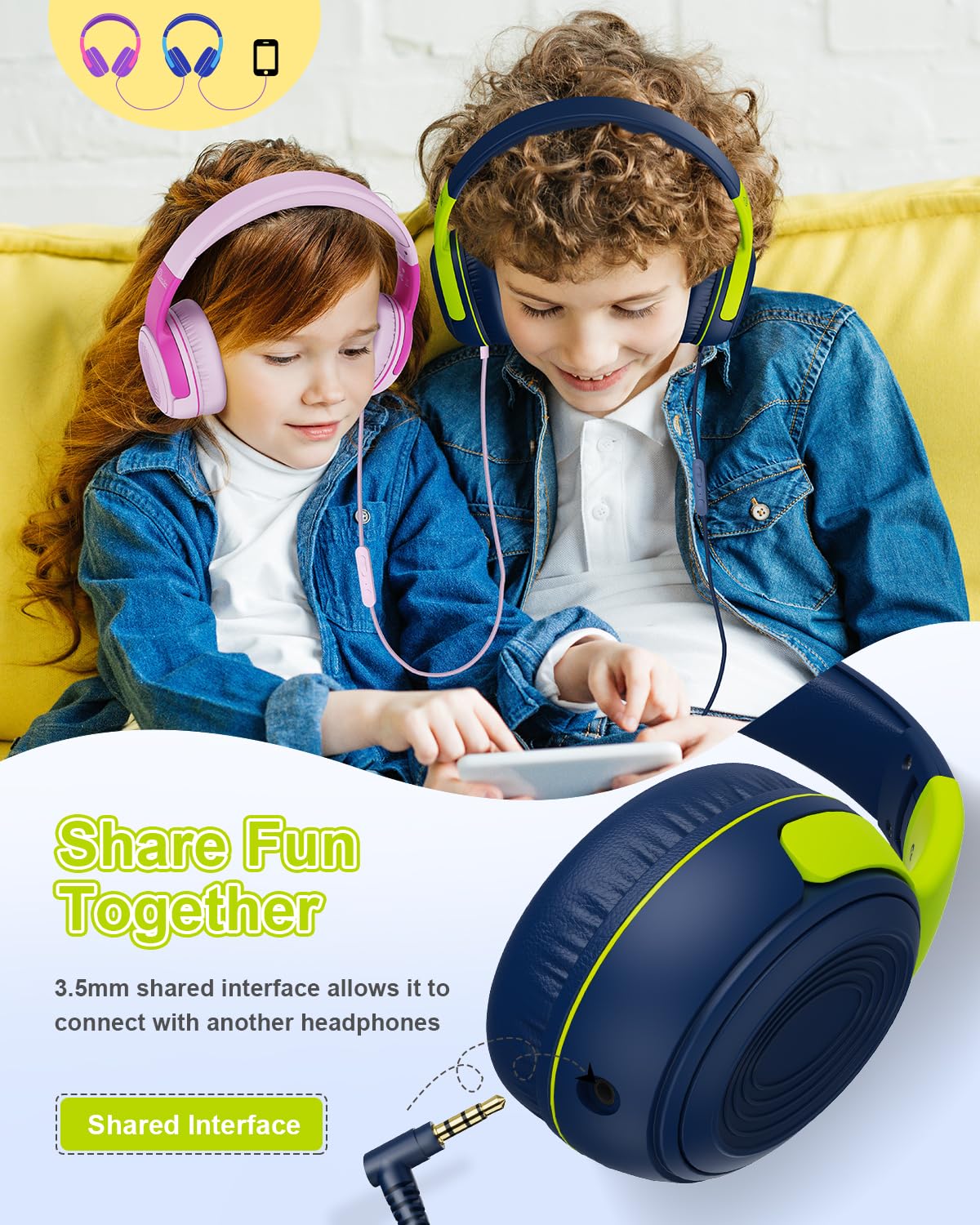 Foto 6 pulgar | Auriculares Elecder S8 Con Cable Para Niños Con Micrófono Azul Marino/verde - Venta Internacional.