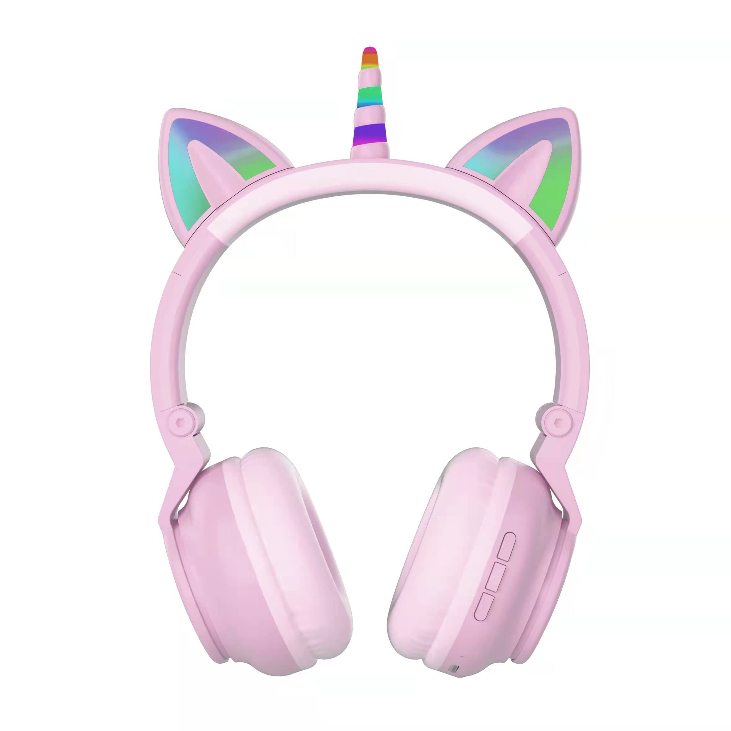 Foto 6 | Auriculares Yusonic Unicorn Kids Bluetooth Plegables Morados - Venta Internacional.
