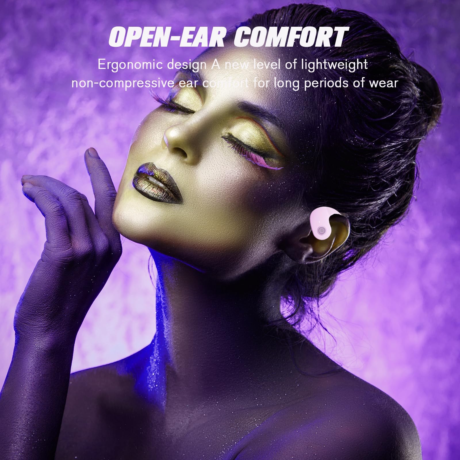 Foto 4 pulgar | Auriculares Inalámbricos Bluetooth Open Ear Purple Xmenha Hy-t26 - Venta Internacional.