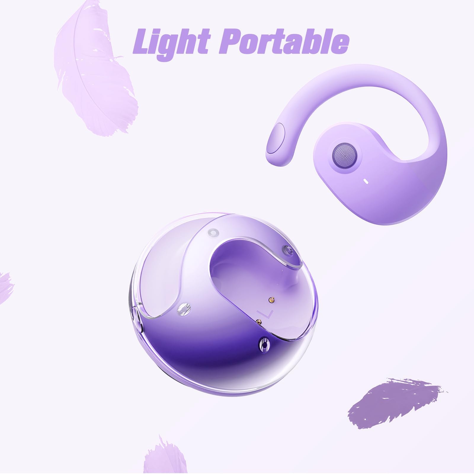 Foto 5 pulgar | Auriculares Inalámbricos Bluetooth Open Ear Purple Xmenha Hy-t26 - Venta Internacional.