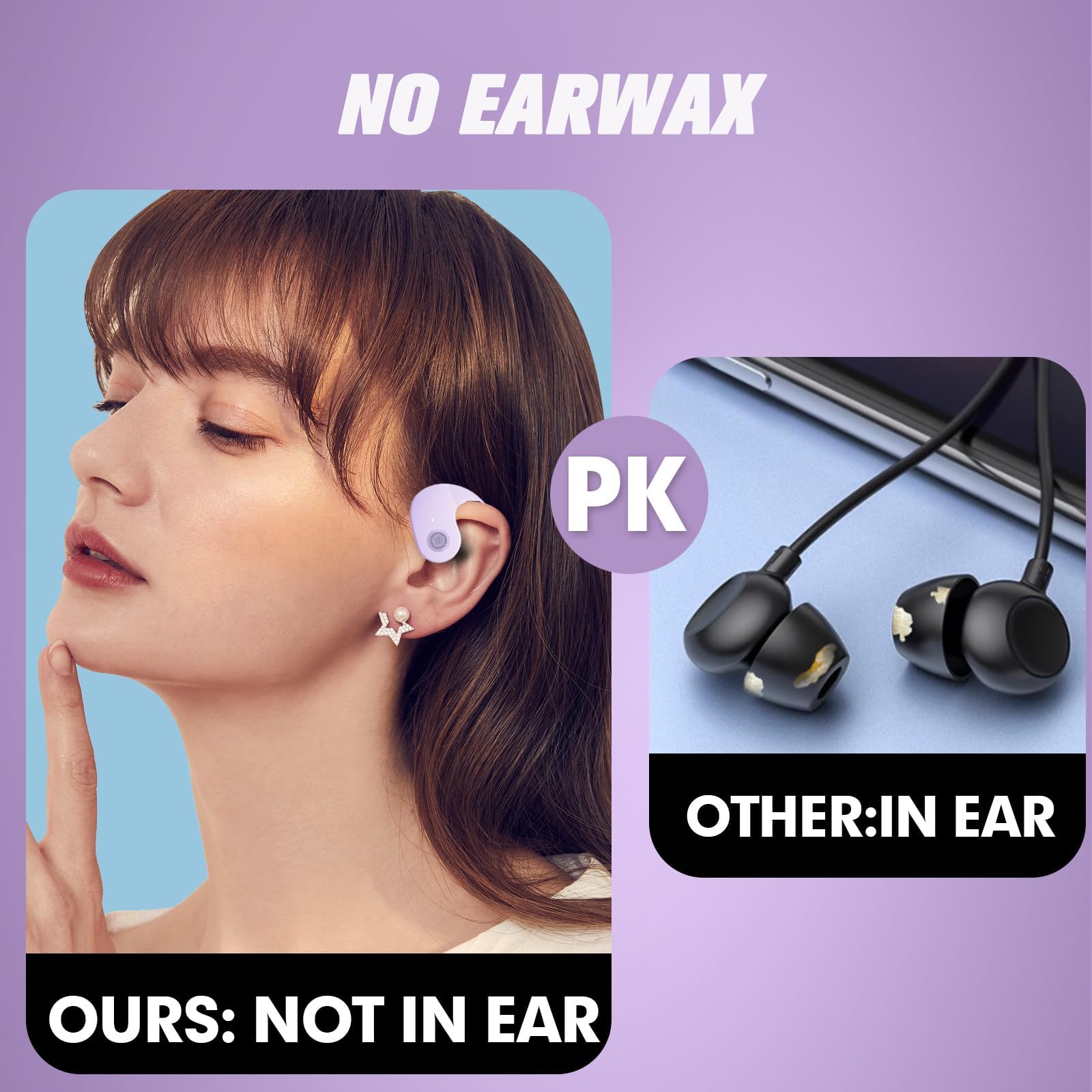 Foto 7 pulgar | Auriculares Inalámbricos Bluetooth Open Ear Purple Xmenha Hy-t26 - Venta Internacional.