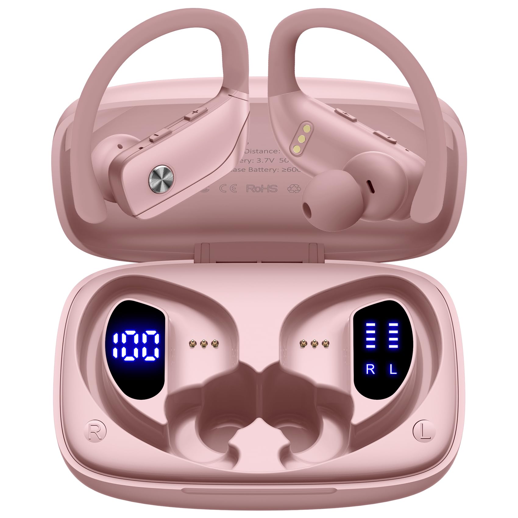 Auriculares Inalámbricos Bmani T16 Bluetooth Con Led Rosa - Venta Internacional.