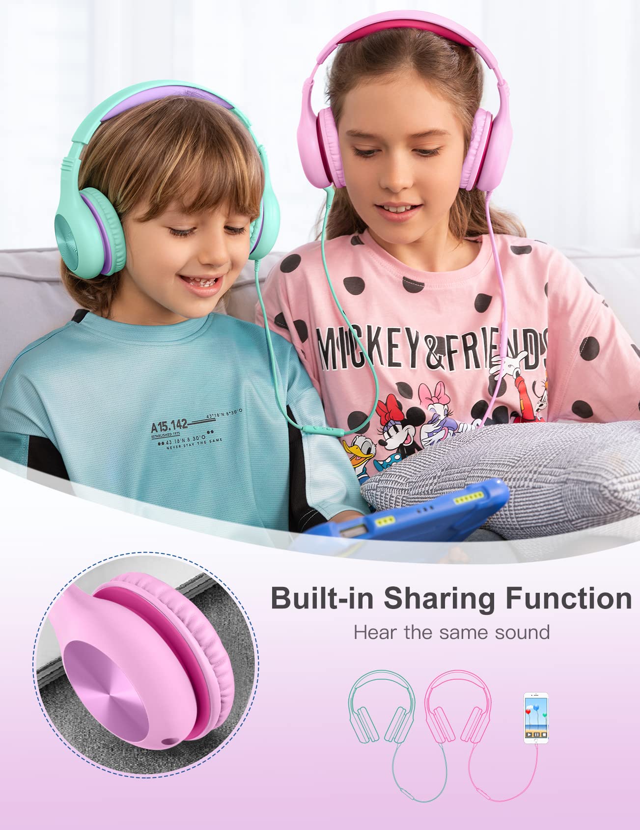 Foto 5 pulgar | Auriculares Nabevi Kids Con Micrófono Externo [rosa] - Venta Internacional.