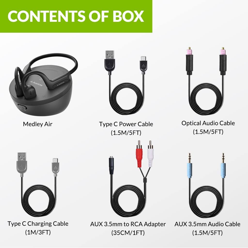 Foto 7 pulgar | Auriculares Inalámbricos Avantree Medley Air Para Tv Con Transmisor - Venta Internacional.