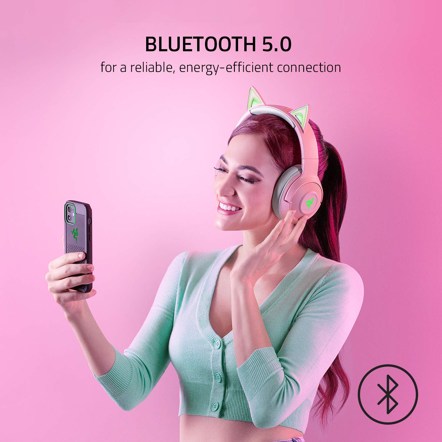 Foto 4 pulgar | Auriculares Razer Kraken Bt Kitty Edition Bluetooth 5.0 Rosa - Venta Internacional.