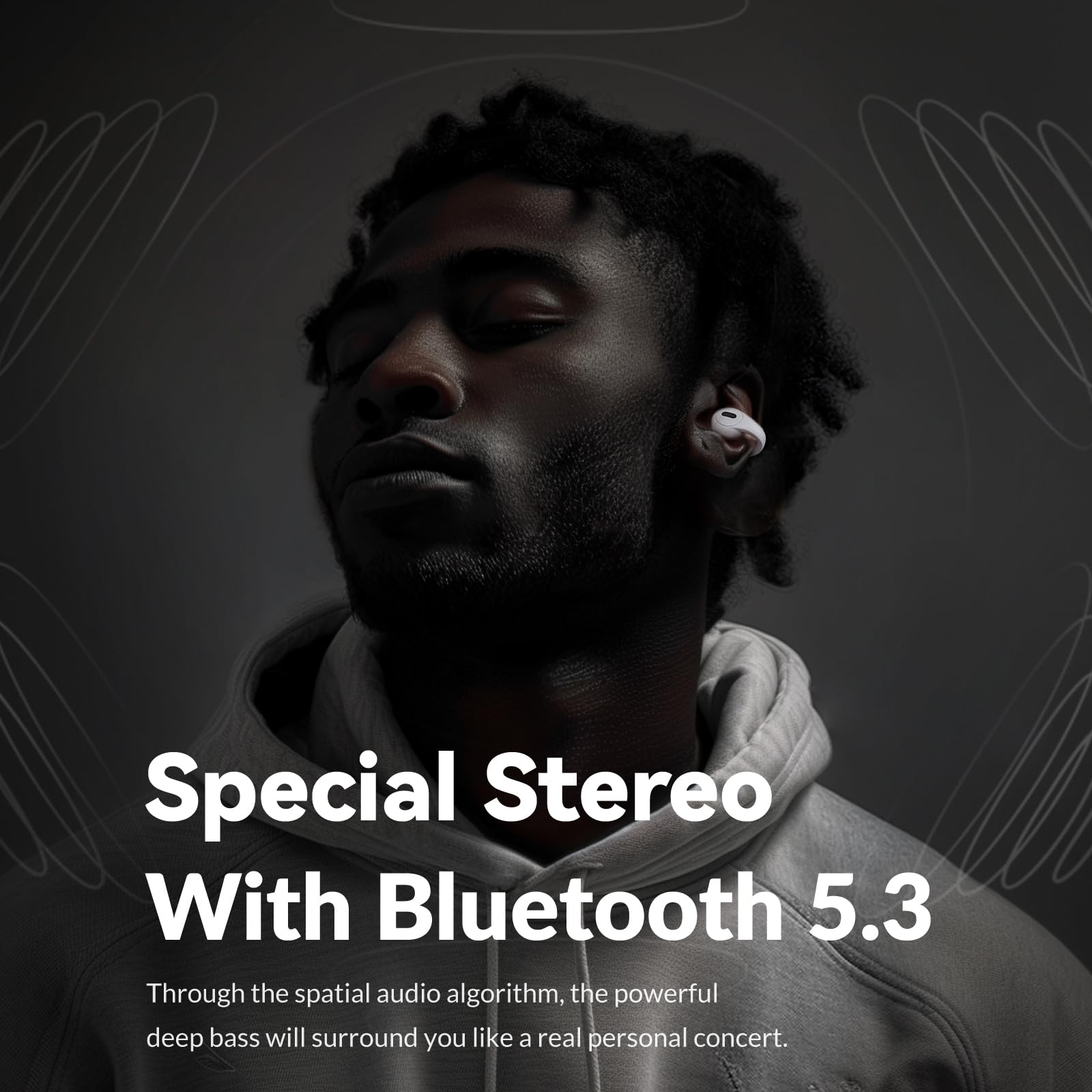 Foto 6 pulgar | Auriculares Inalámbricos Abiertos Tonemac Q7 Bluetooth 5.3 -blancos - Venta Internacional.