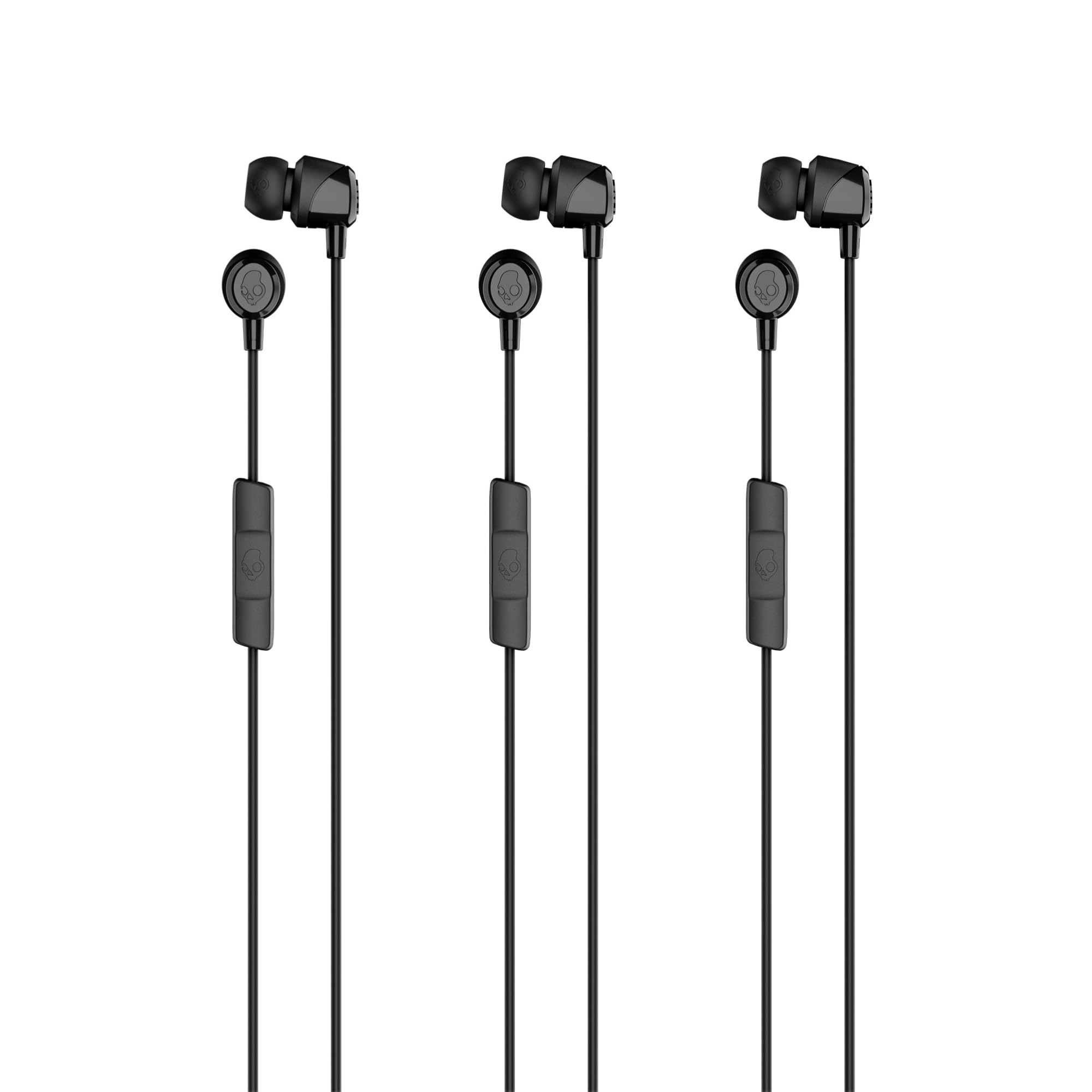 Auriculares Intraurales Skullcandy Jib Con Cable Y Micrófono Negros, Paquete De 3 - Venta Internacional.