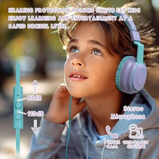 Foto 3 | Auriculares Mokata Kids Volume Limited 85/96 Db Con Cable Violeta Claro - Venta Internacional.