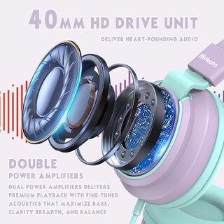 Foto 5 | Auriculares Mokata Kids Volume Limited 85/96 Db Con Cable Violeta Claro - Venta Internacional.