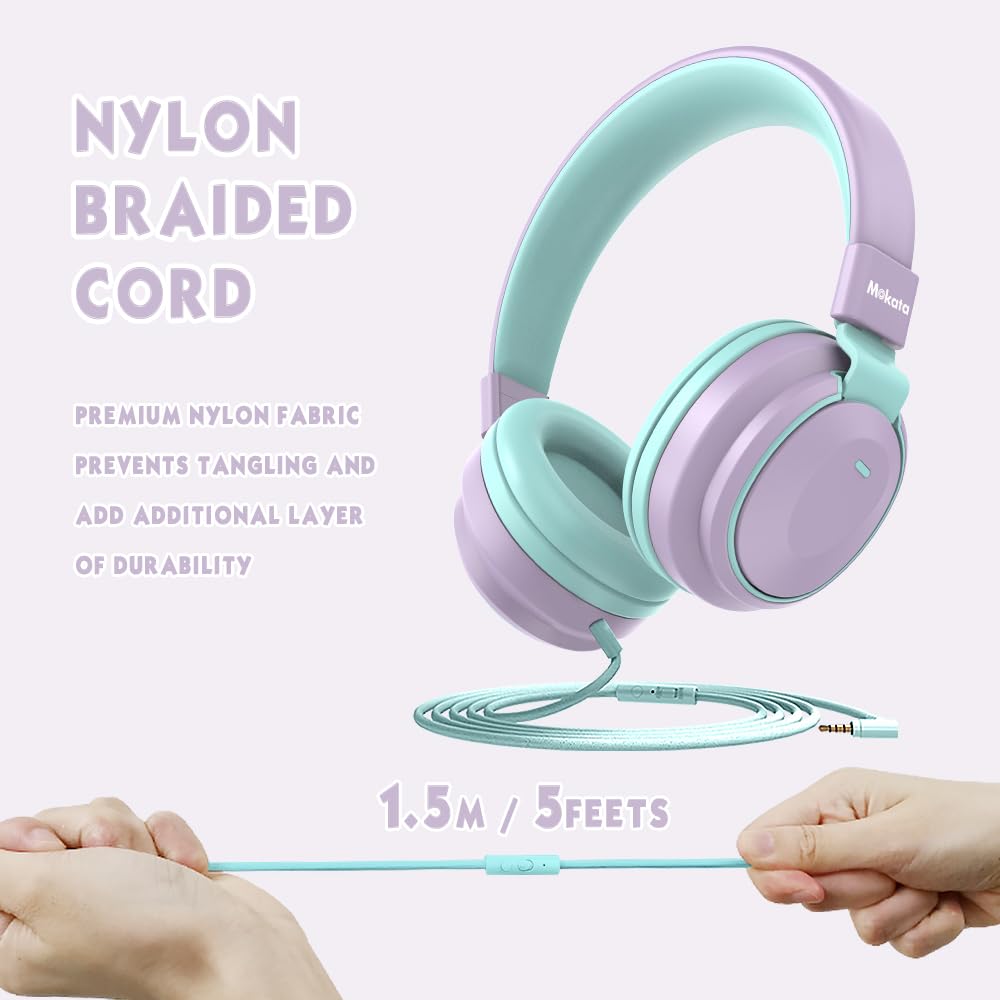 Foto 7 pulgar | Auriculares Mokata Kids Volume Limited 85/96 Db Con Cable Violeta Claro - Venta Internacional.
