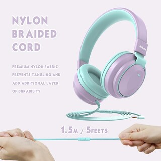 Foto 6 | Auriculares Mokata Kids Volume Limited 85/96 Db Con Cable Violeta Claro - Venta Internacional.