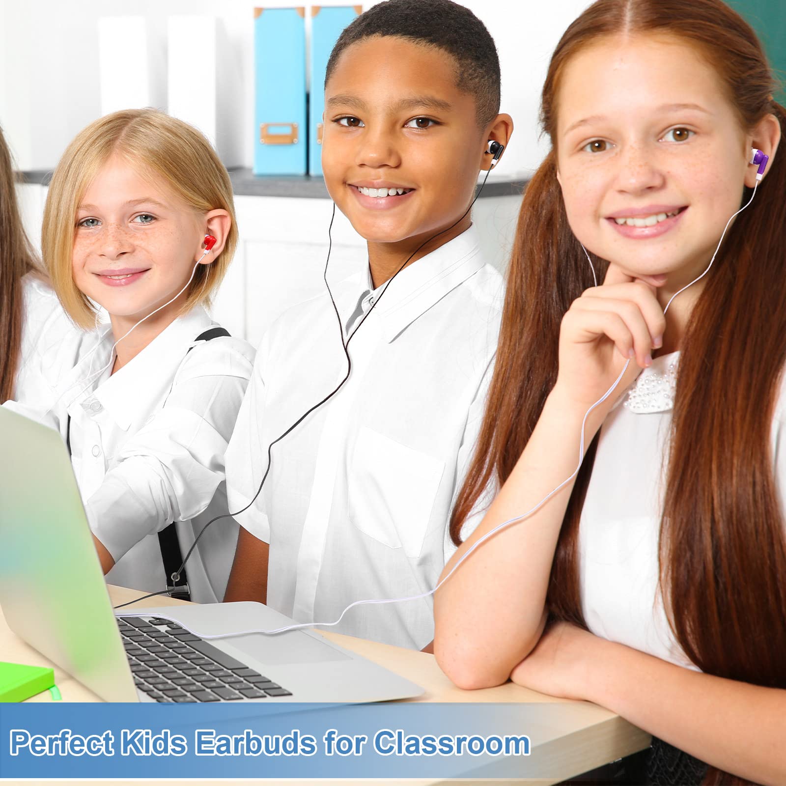Foto 2 | Paquetes De 160 Auriculares Konohan A Granel Con Cable Para El Aula De Niños - Venta Internacional.