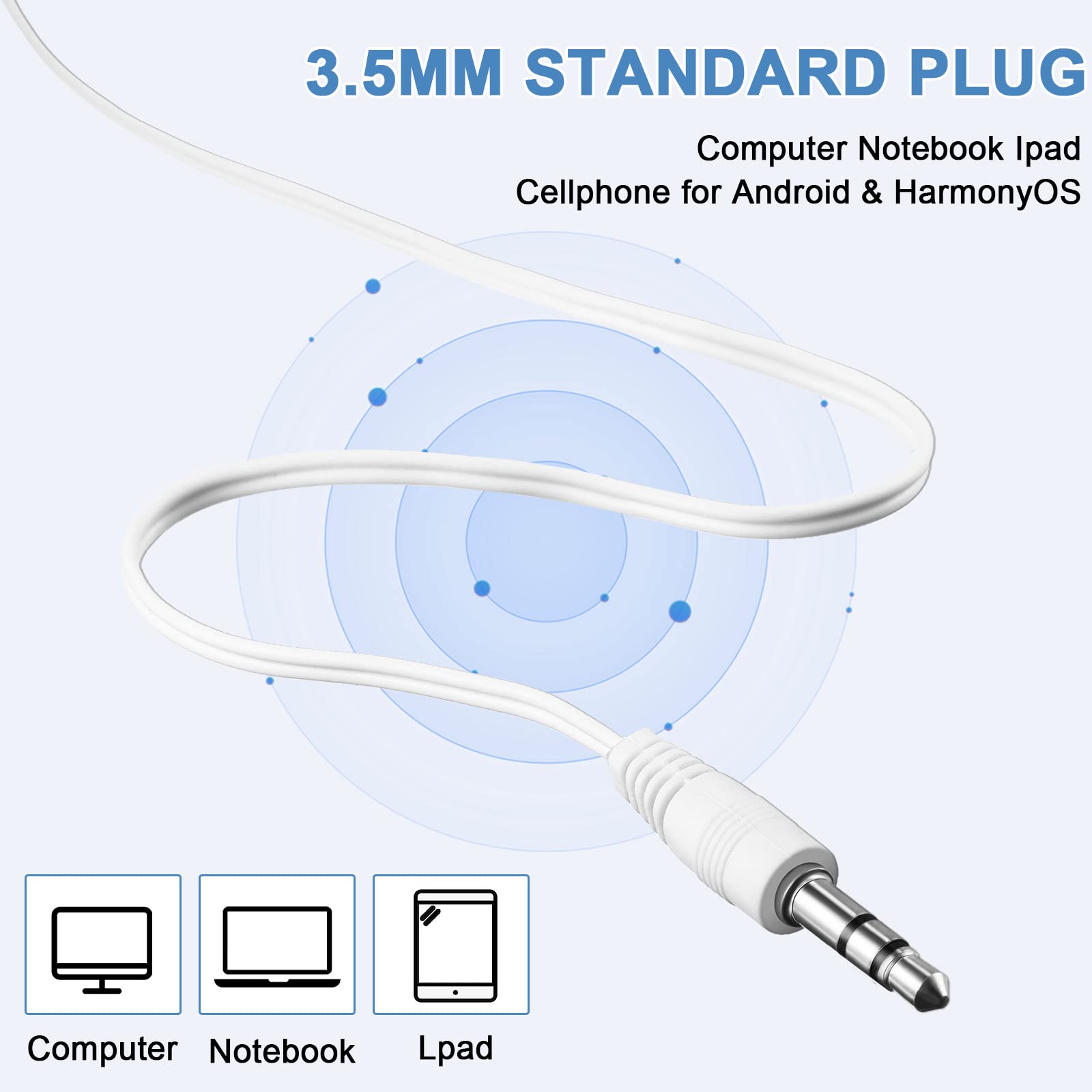 Foto 4 | Paquetes De 160 Auriculares Konohan A Granel Con Cable Para El Aula De Niños - Venta Internacional.