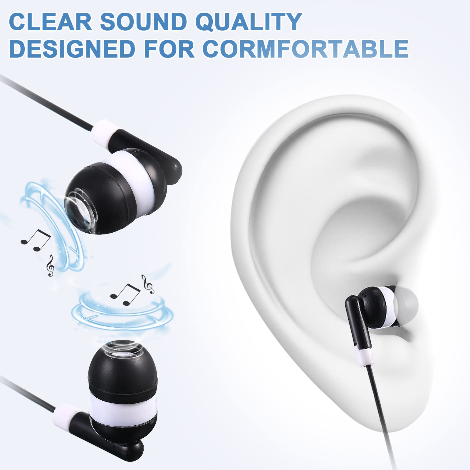Foto 6 pulgar | Paquetes De 160 Auriculares Konohan A Granel Con Cable Para El Aula De Niños - Venta Internacional.