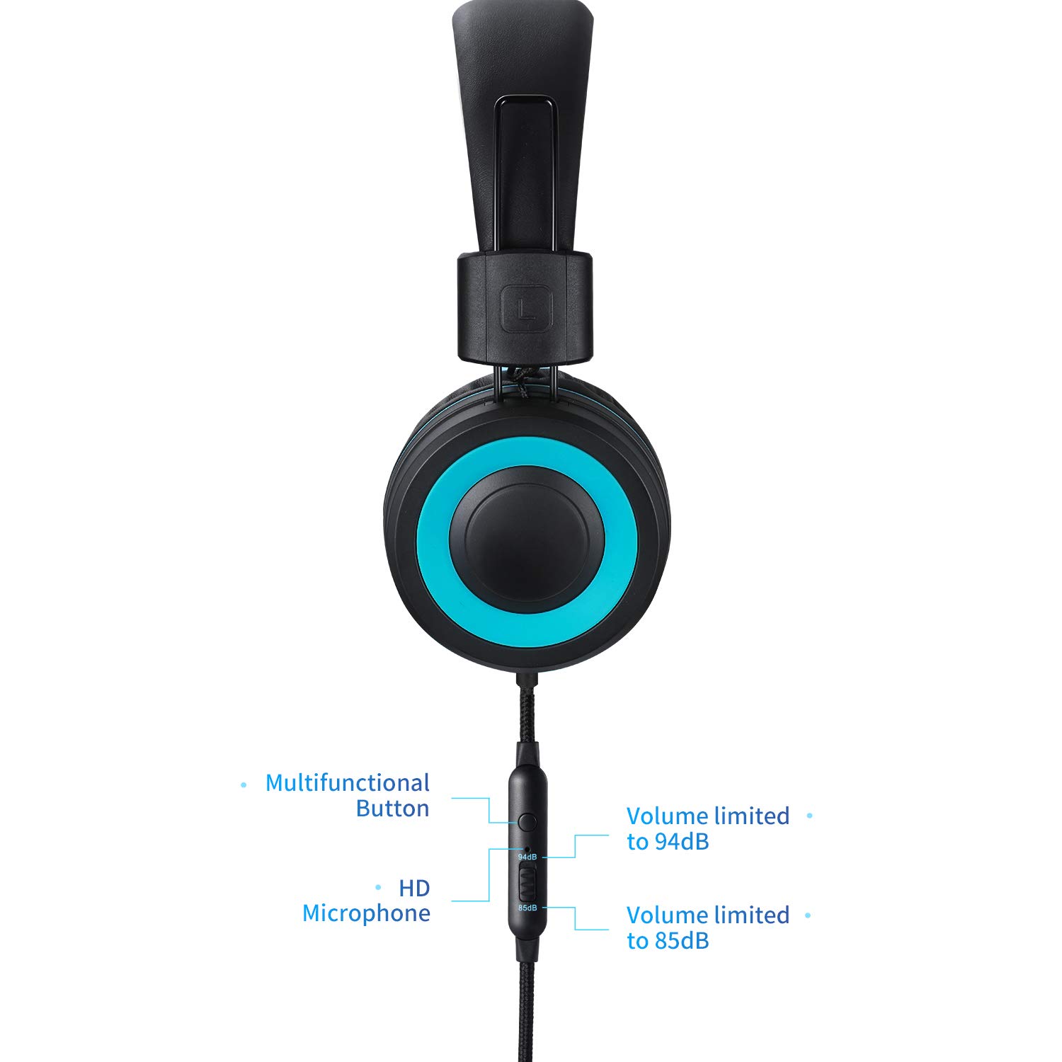 Foto 6 pulgar | Auriculares Powmee M3 Kids Con Micrófono Plegable Negros - Venta Internacional.