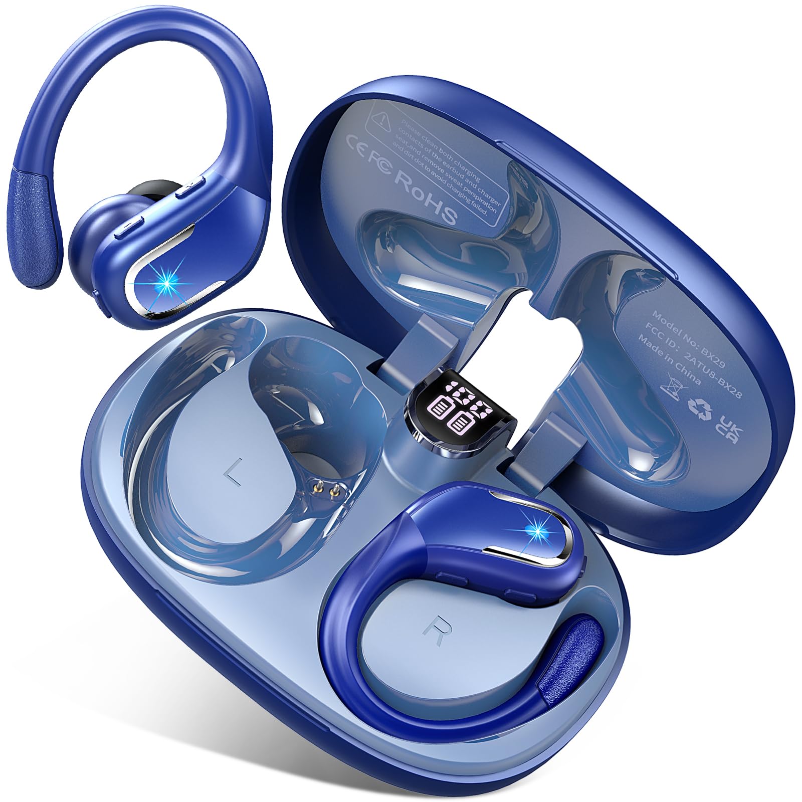 Auricular Inalámbrico Ltinist 2024 Sport Bluetooth 5.3 75h Azul Ip7 - Venta Internacional.