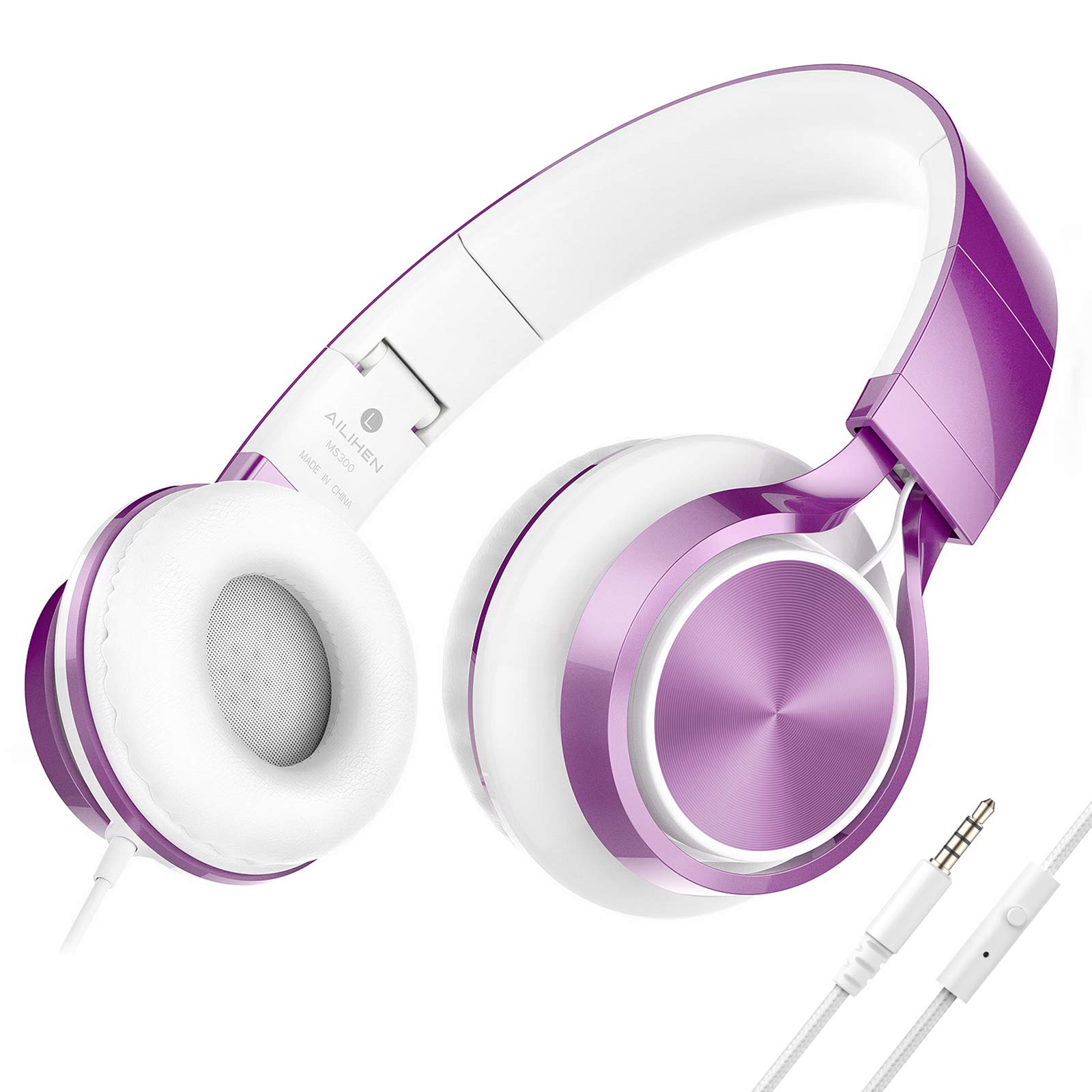 Foto 2 pulgar | Auriculares Ailihen Ms300 Para Niñas En Edad Escolar Con Micrófono Morado - Venta Internacional.