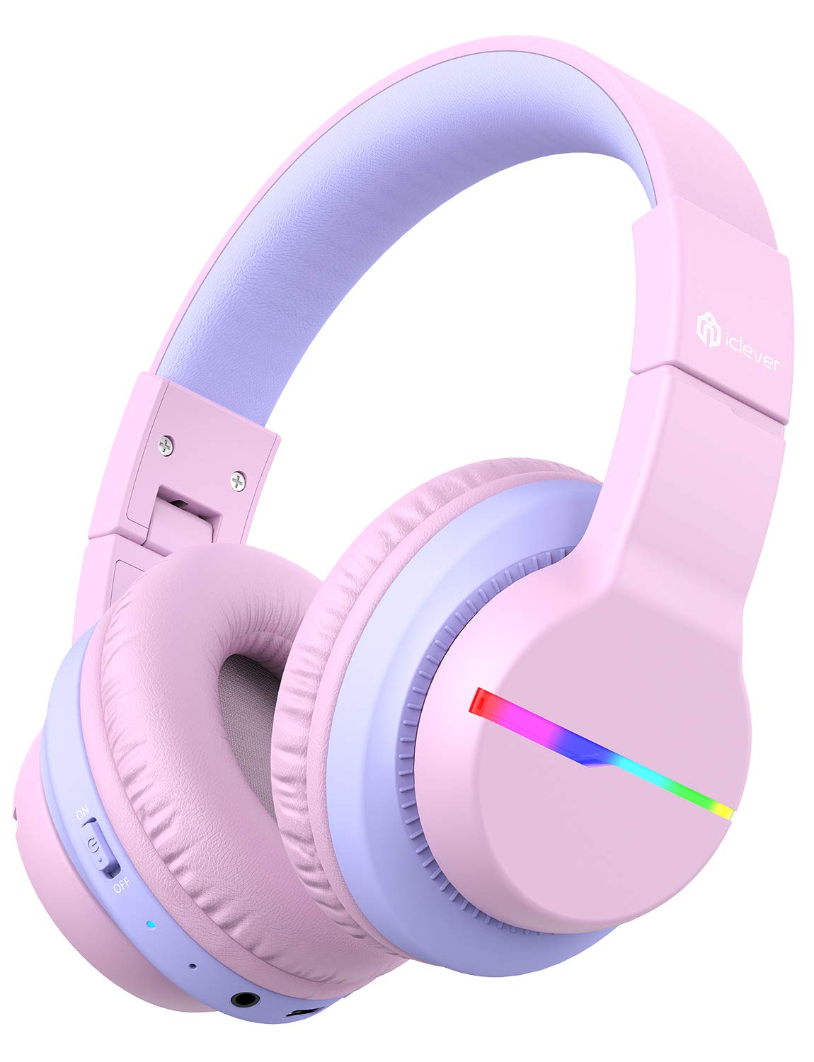 Foto 2 pulgar | Auriculares Bluetooth Iclever Bth12 Para Niños Con Luces Led, Color Rosa - Venta Internacional.