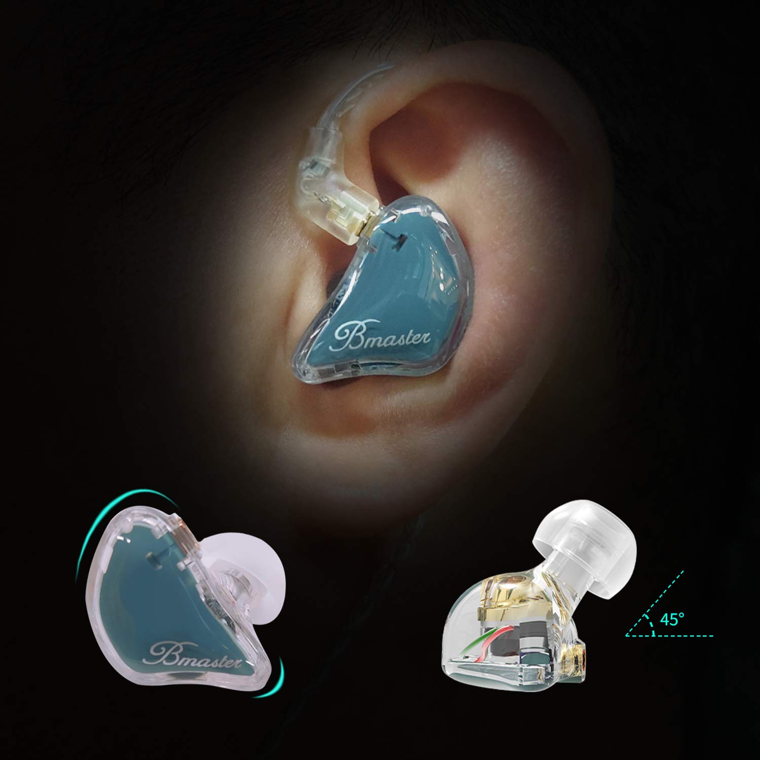 Foto 4 pulgar | Auriculares Con Monitor Intraural Basn Bmaster Triple Drivers, Azul - Venta Internacional.