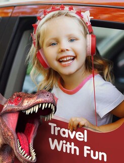 Foto 2 | Auriculares Simjar Dinosaur Kids Con Micrófono Y Limitador De Volumen - Venta Internacional.