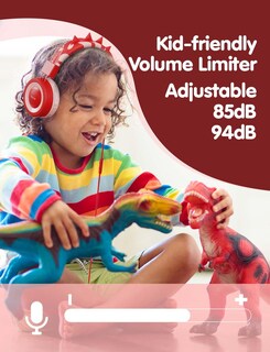 Foto 3 | Auriculares Simjar Dinosaur Kids Con Micrófono Y Limitador De Volumen - Venta Internacional.