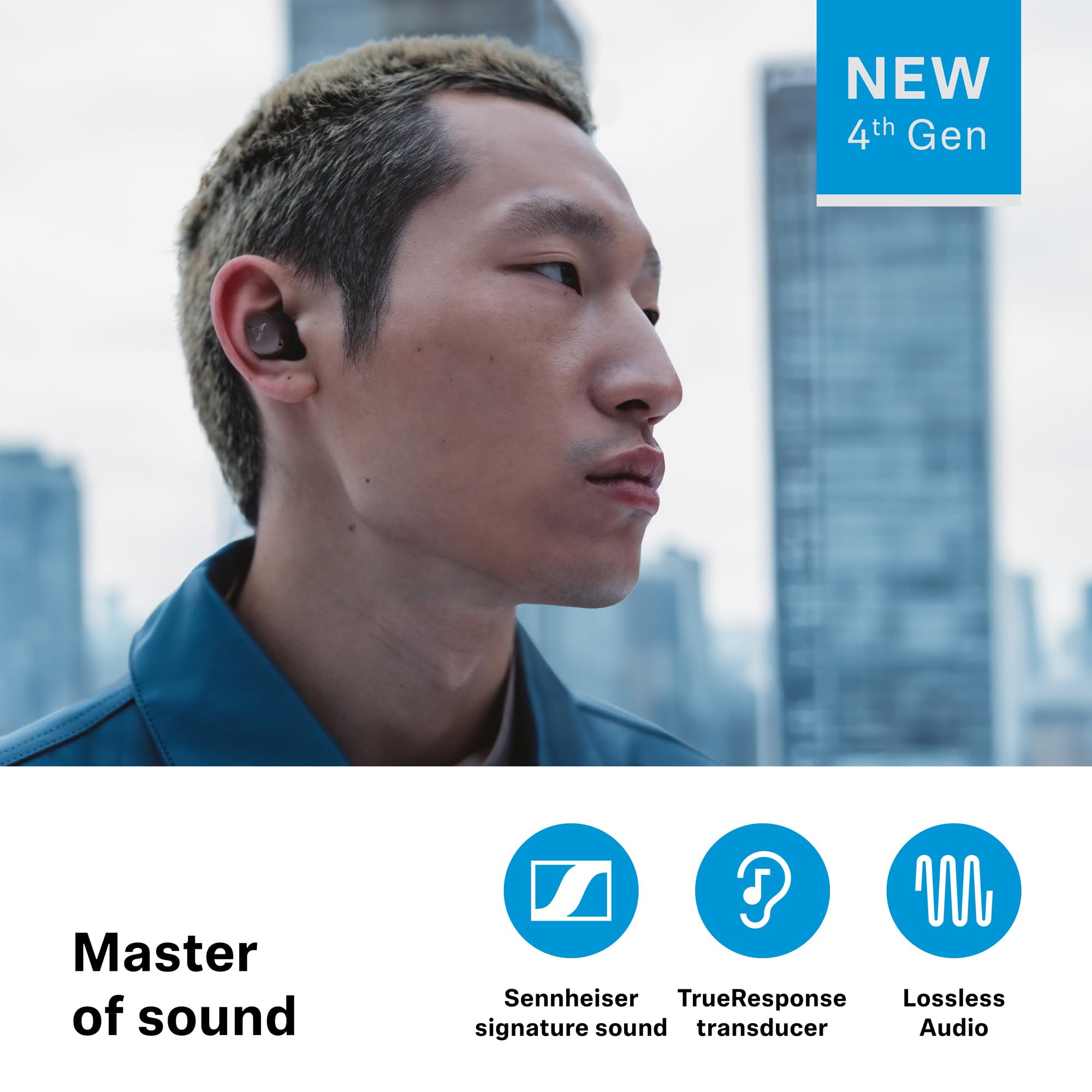 Foto 3 pulgar | Auriculares Sennheiser Momentum True Wireless 4 Smart Blanco Plateado - Venta Internacional.