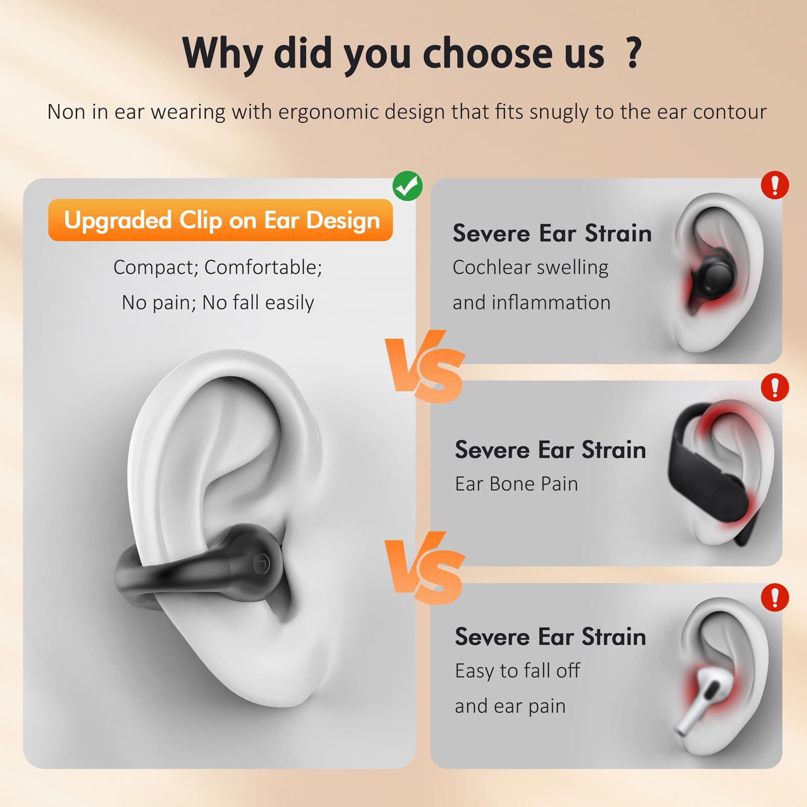 Foto 3 pulgar | Auriculares Inalámbricos Boytond Open Ear Clip Bluetooth 5.3 Con Micrófono - Venta Internacional.