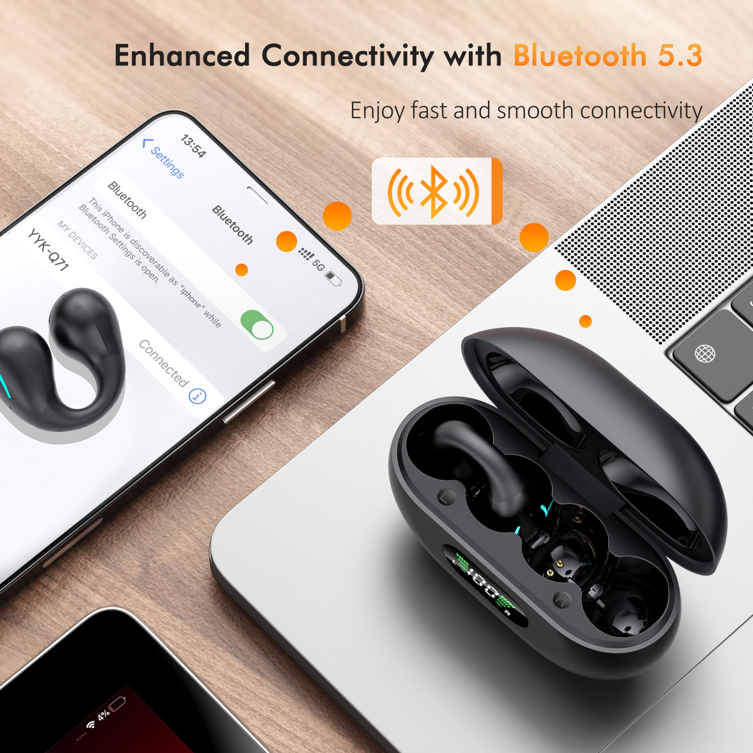 Foto 5 pulgar | Auriculares Inalámbricos Boytond Open Ear Clip Bluetooth 5.3 Con Micrófono - Venta Internacional.