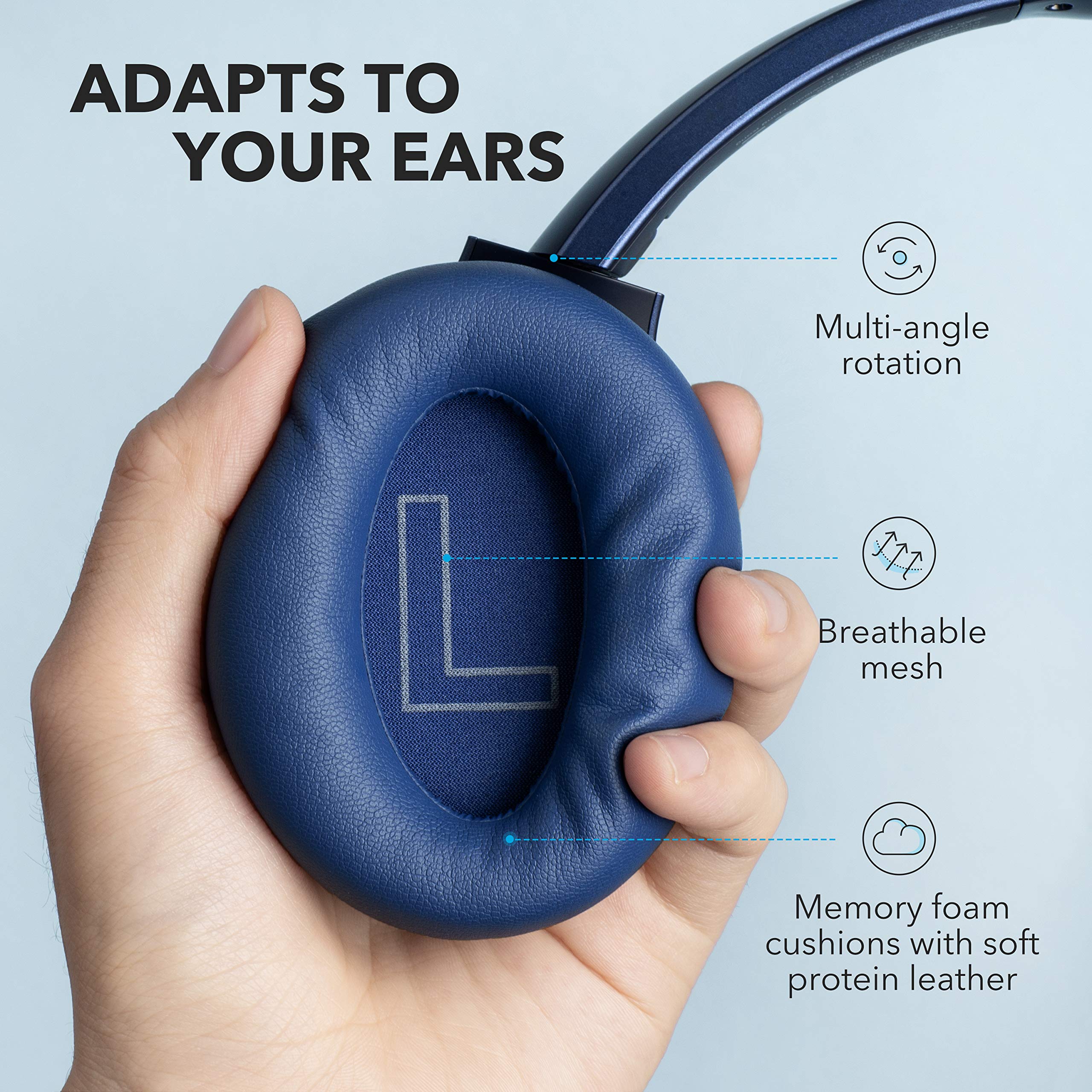 Foto 7 pulgar | Auriculares Soundcore Anker Life Q20 Híbridos Bluetooth 60h - Venta Internacional.