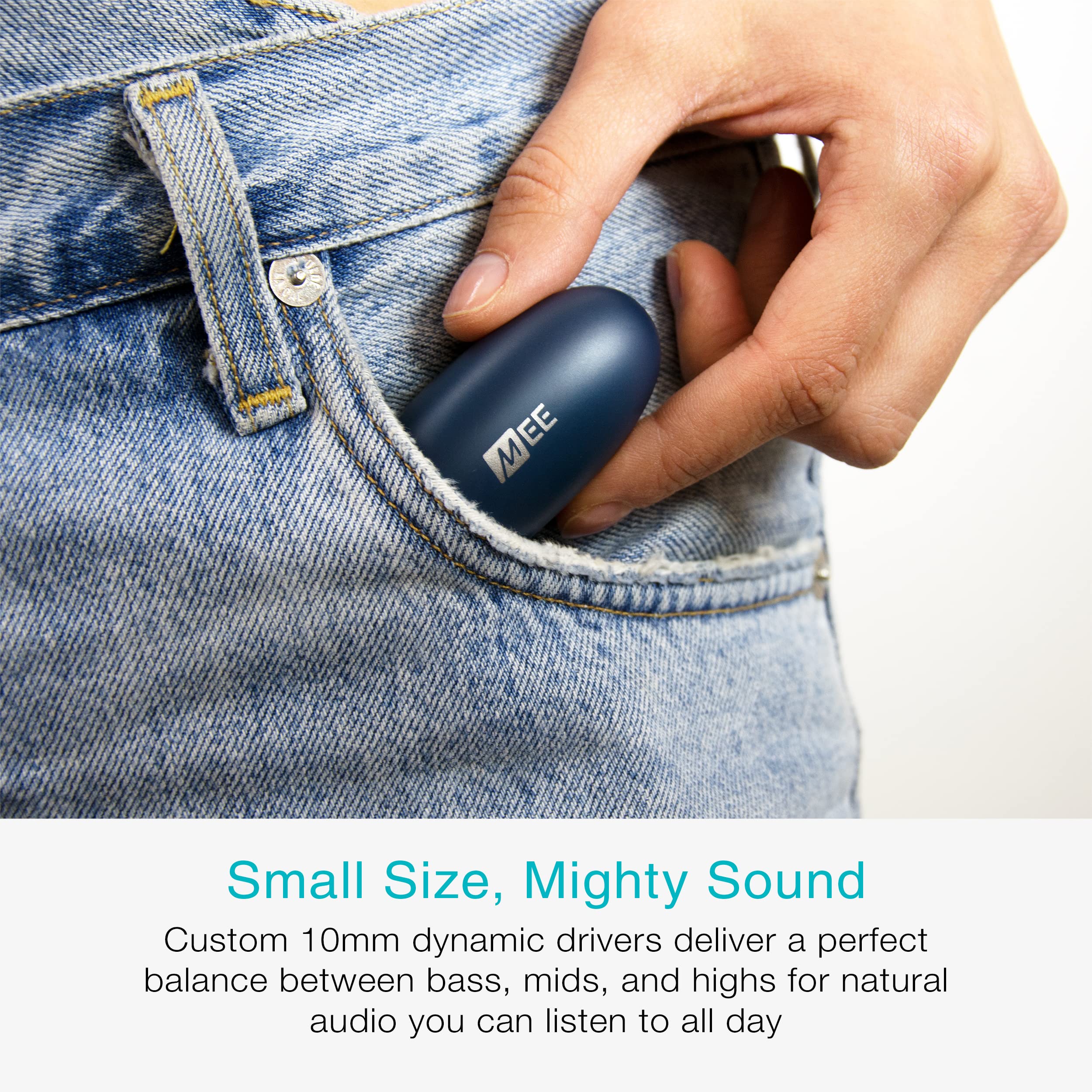 Foto 5 pulgar | Auriculares True Wireless Mee Audio Pebbles Bluetooth 5.3 Sapphire - Venta Internacional.