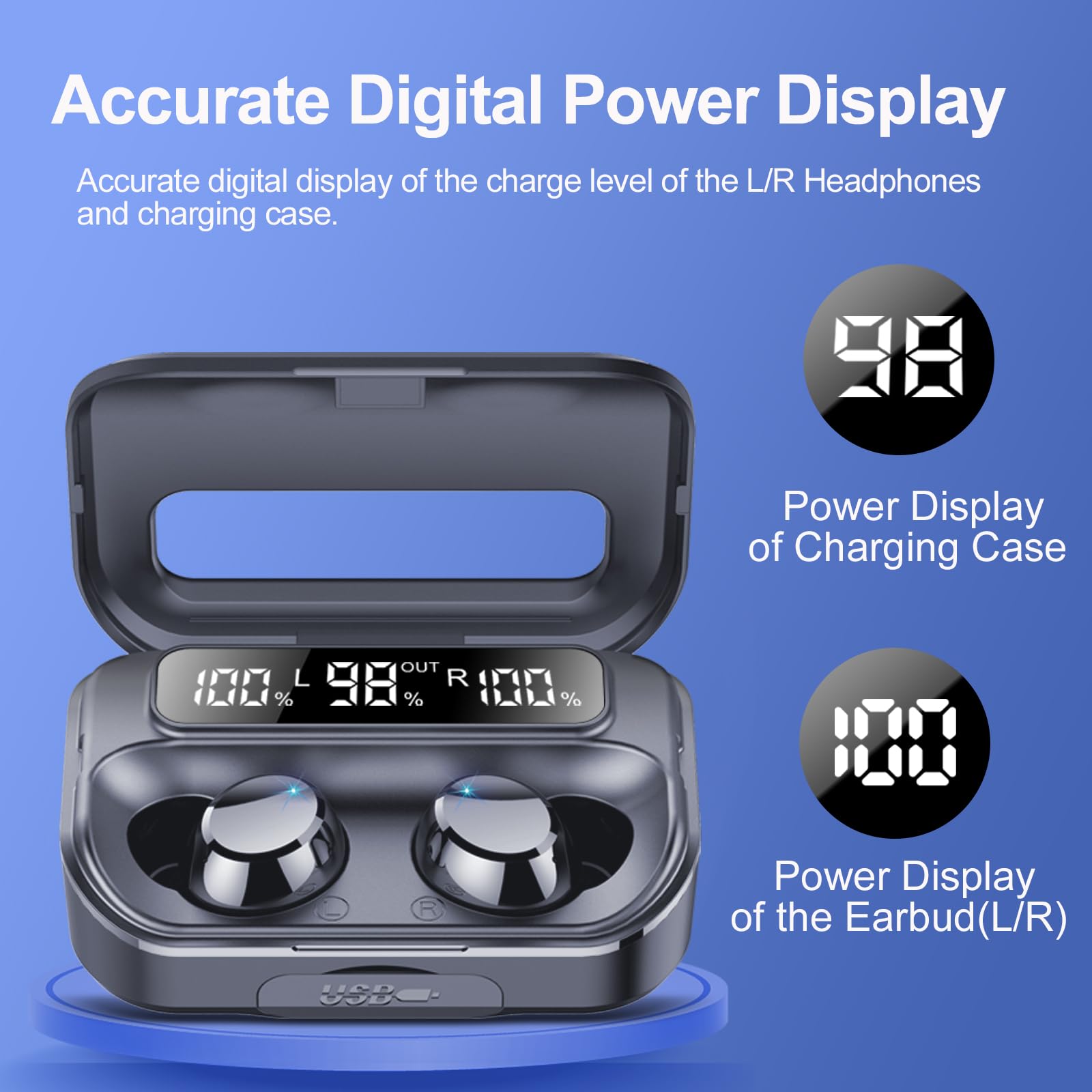 Foto 5 pulgar | Auriculares Inalámbricos Bluetooth 5.3 Lekaby 2024 Con 128 H De Tiempo De Reproducción - Venta Internacional.