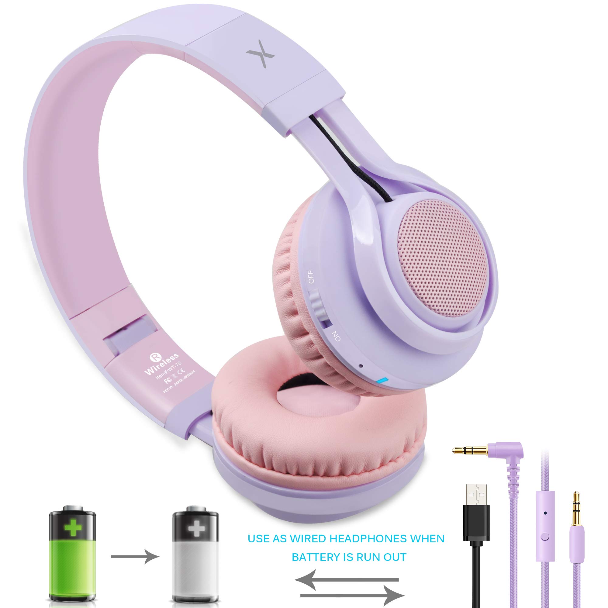 Foto 5 pulgar | Auriculares Bluetooth Riwbox Wt-7s Para Niños Con Micrófono Y Luces Led - Venta Internacional.