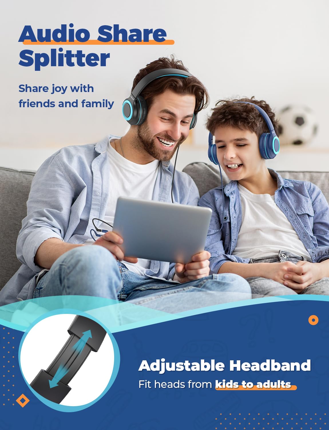 Foto 3 pulgar | Auriculares Iclever Hs22 Para Niños Con Divisor Para Compartir, Volumen De 94 Db - Venta Internacional.