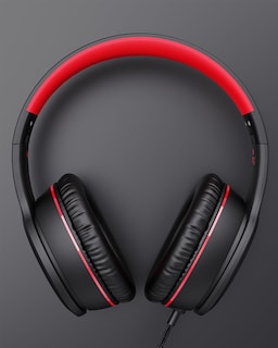 Foto 2 | Auriculares Nivava K16 Con Cable Con Micrófono Para Niños, Negro Y Rojo - Venta Internacional.