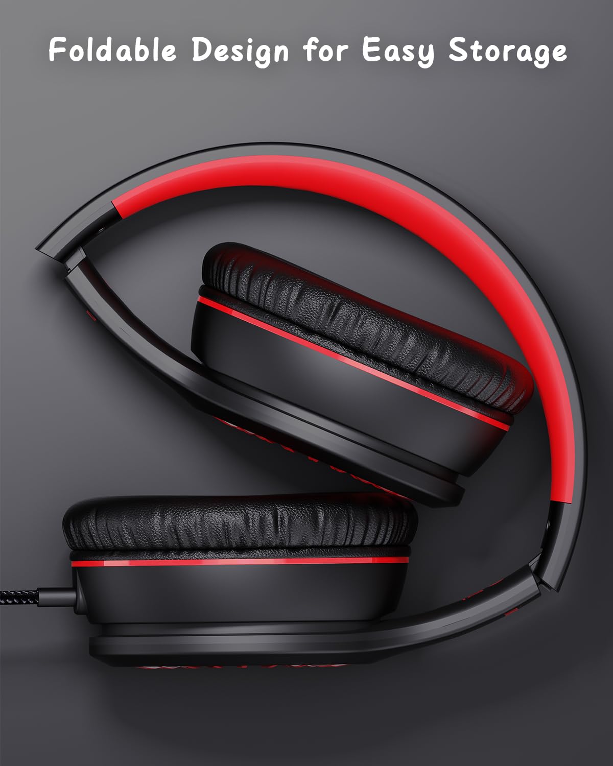 Foto 4 pulgar | Auriculares Nivava K16 Con Cable Con Micrófono Para Niños, Negro Y Rojo - Venta Internacional.
