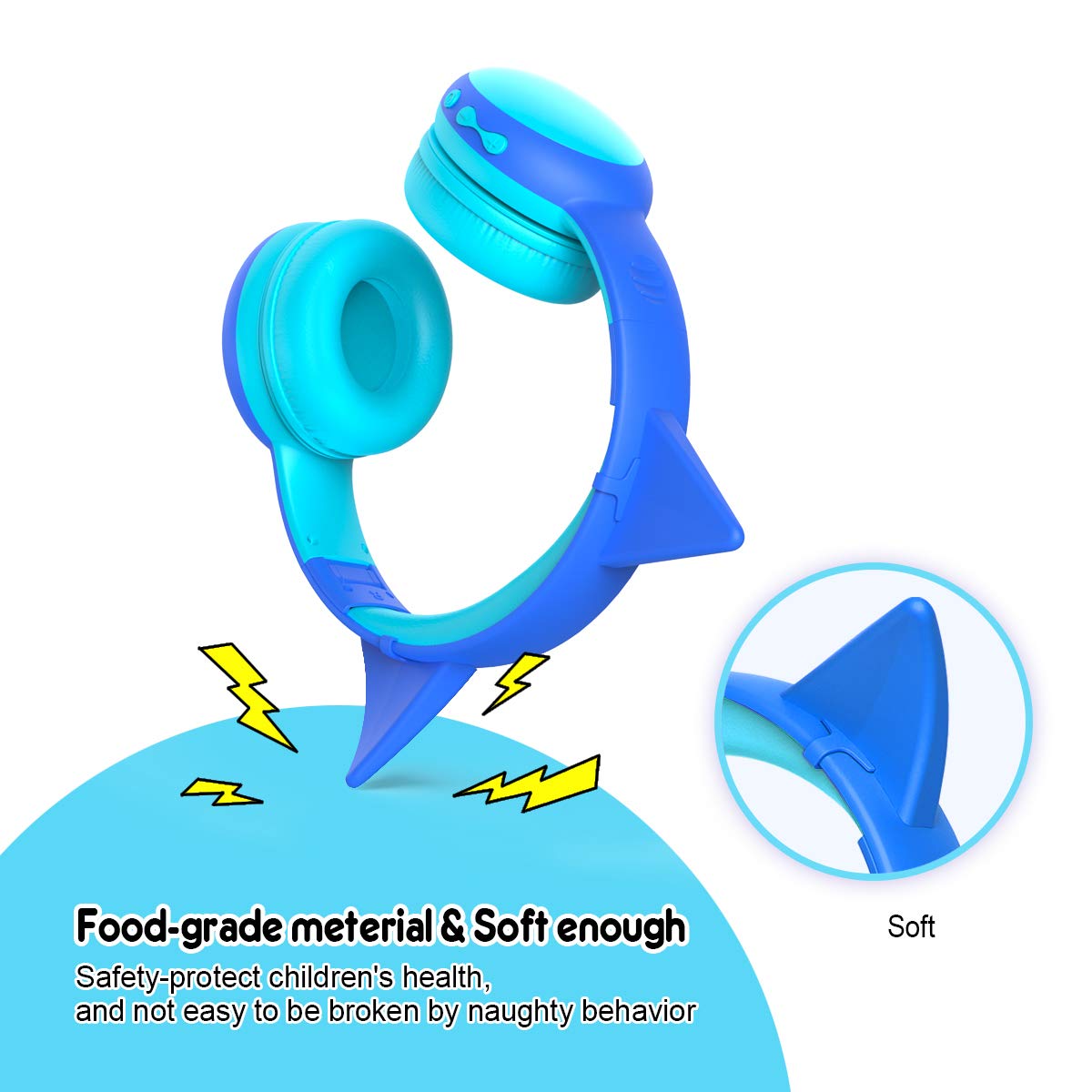 Foto 5 pulgar | Auriculares Bluetooth Para Niños Gorsun Con Micrófono, Color Azul - Venta Internacional.