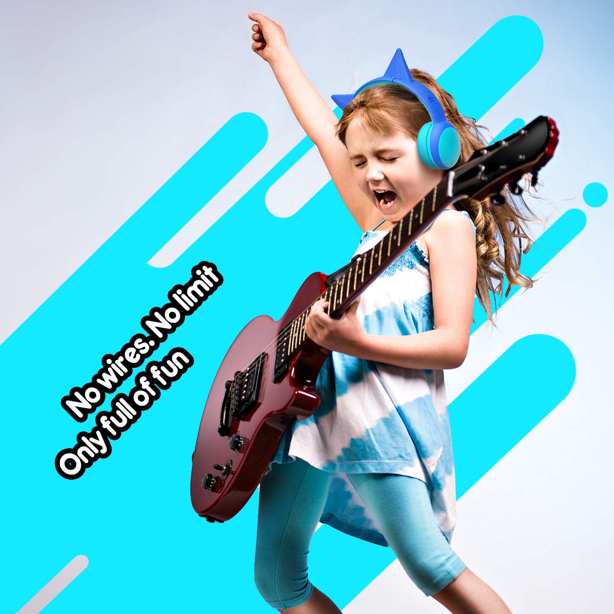 Foto 7 pulgar | Auriculares Bluetooth Para Niños Gorsun Con Micrófono, Color Azul - Venta Internacional.