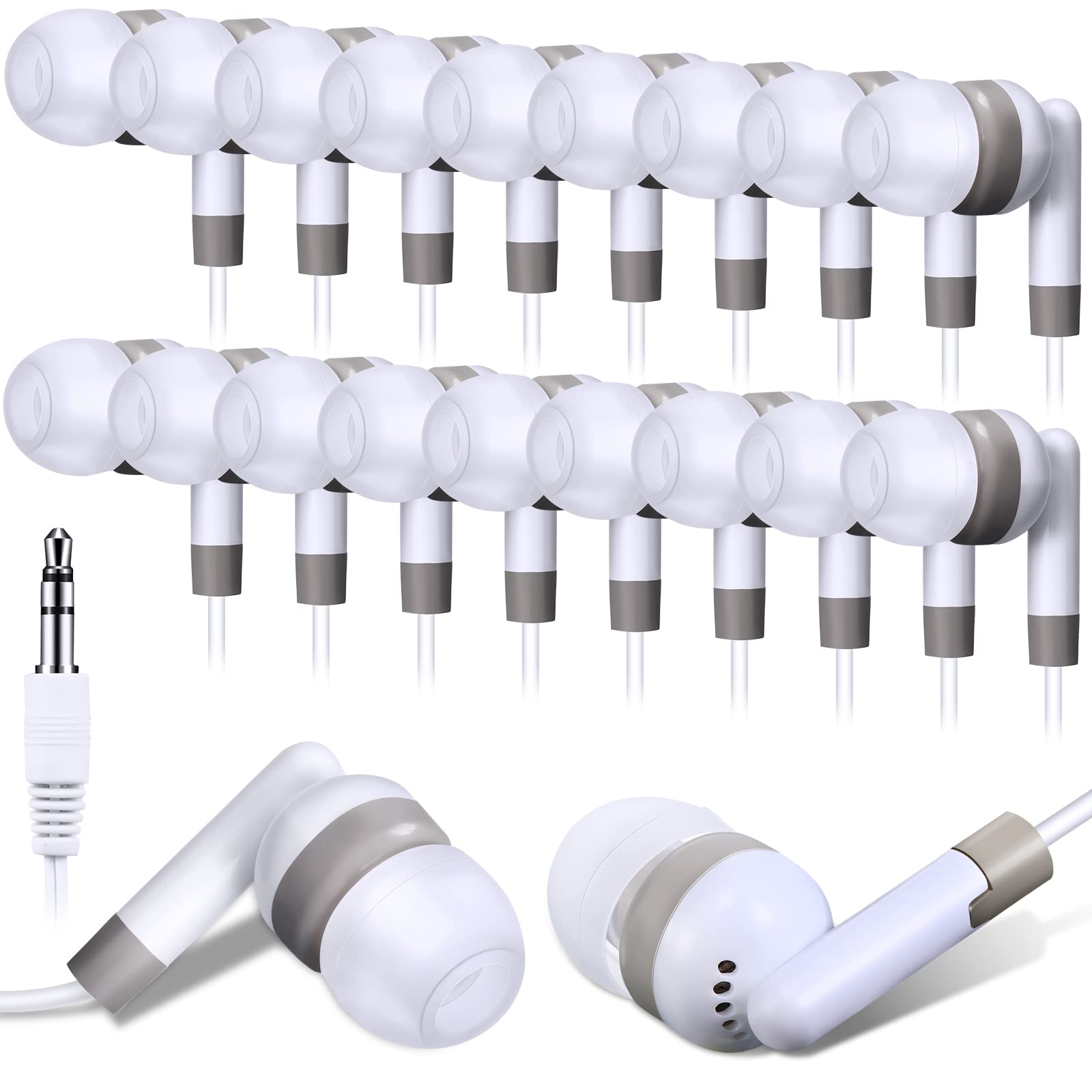 Paquete De 100 Auriculares Konohan Para Estudiantes De Aula Con Conector De 3,5 Mm - Venta Internacional.