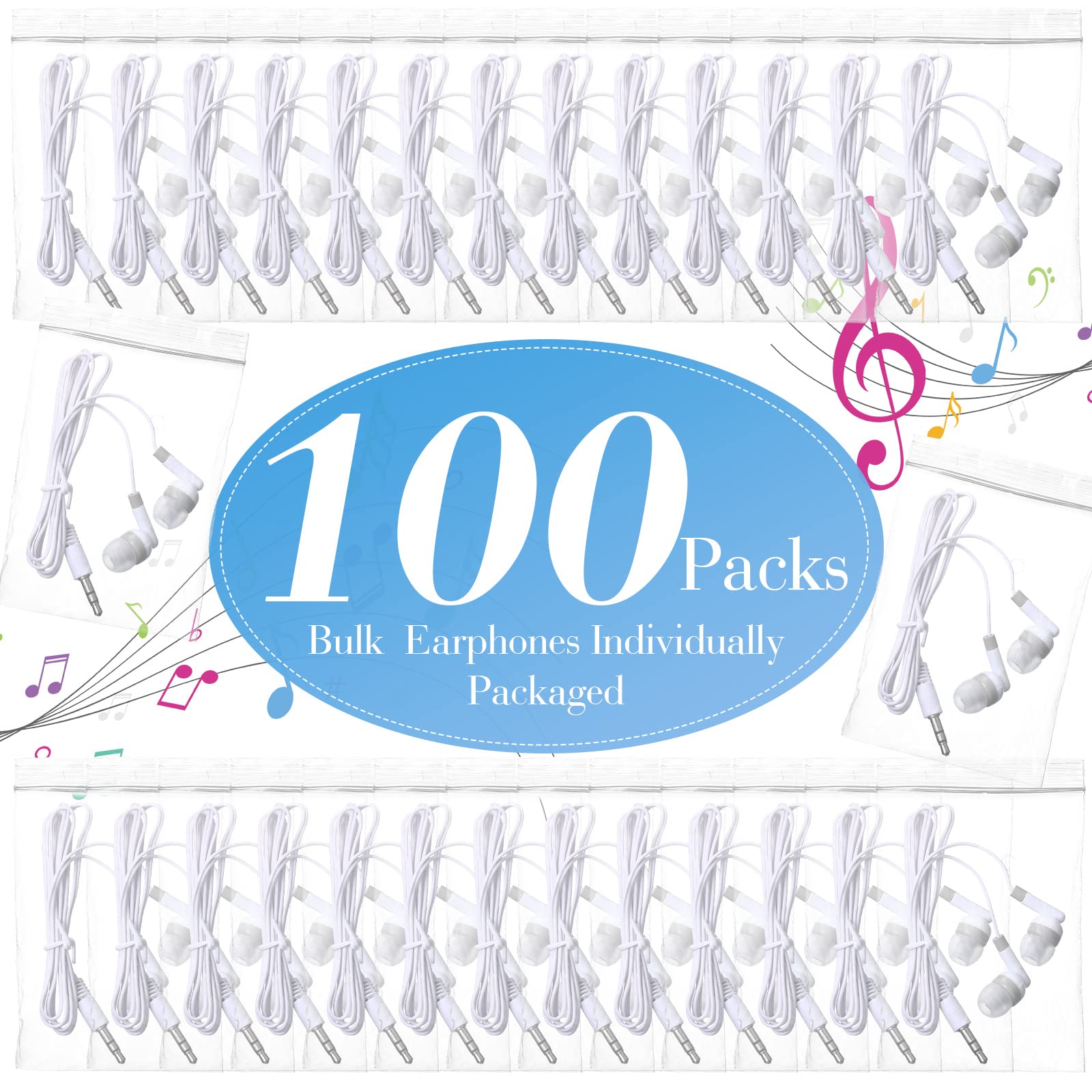 Foto 3 pulgar | Paquete De 100 Auriculares Konohan Para Estudiantes De Aula Con Conector De 3,5 Mm - Venta Internacional.