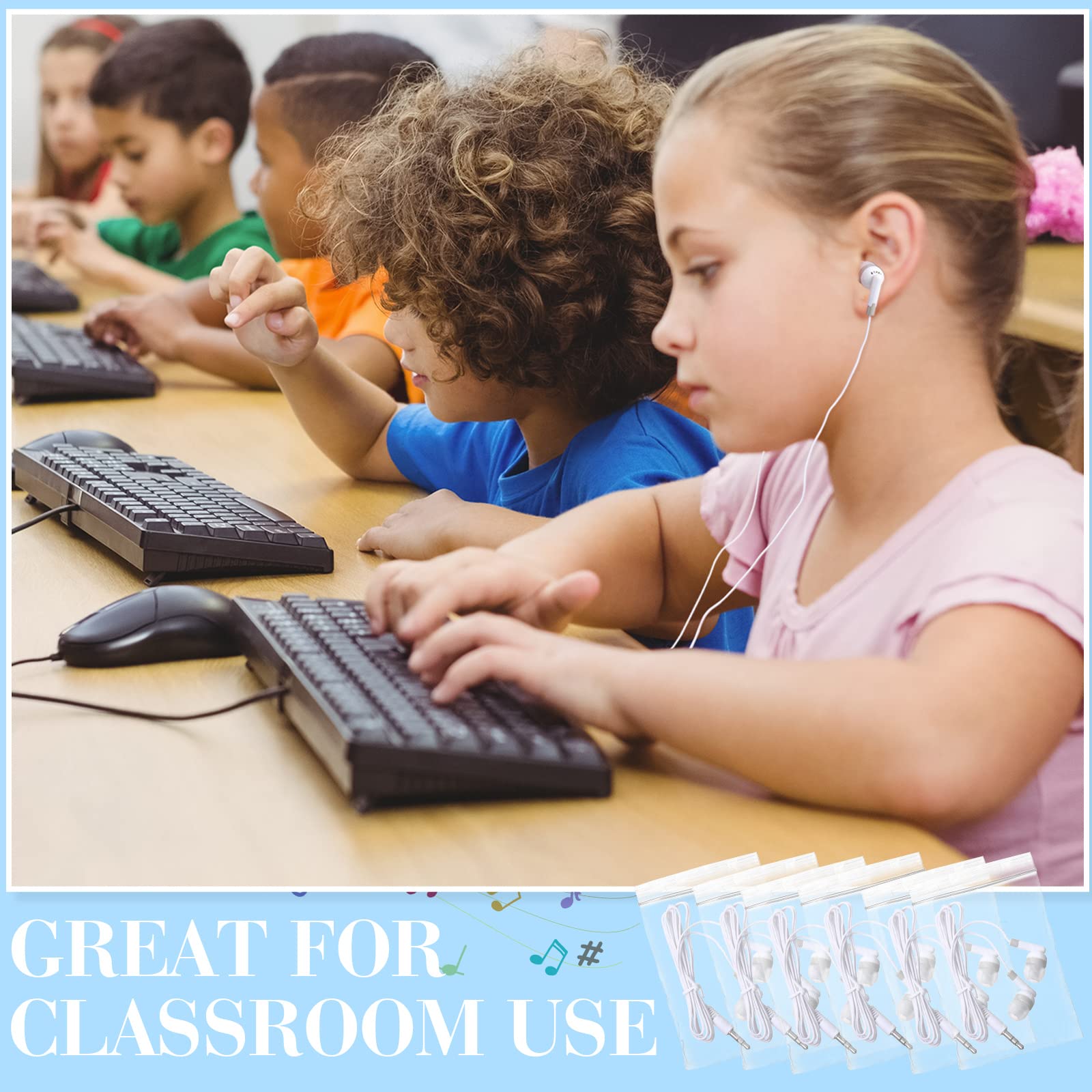Foto 6 pulgar | Paquete De 100 Auriculares Konohan Para Estudiantes De Aula Con Conector De 3,5 Mm - Venta Internacional.