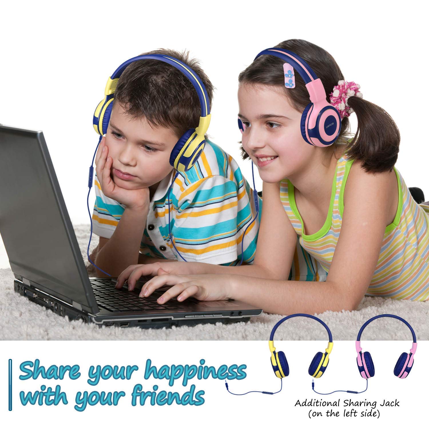 Foto 7 pulgar | Auriculares Simolio Kids Con Limitador De Volumen Y Micrófono - Rosa - Venta Internacional.